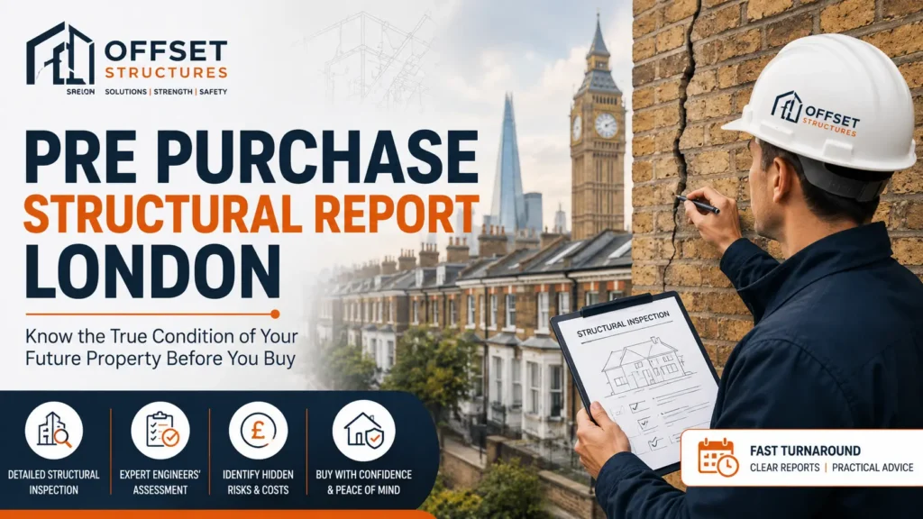 Pre Purchase Structural Report London by Offset Structures – Structural engineer inspecting property before home purchase