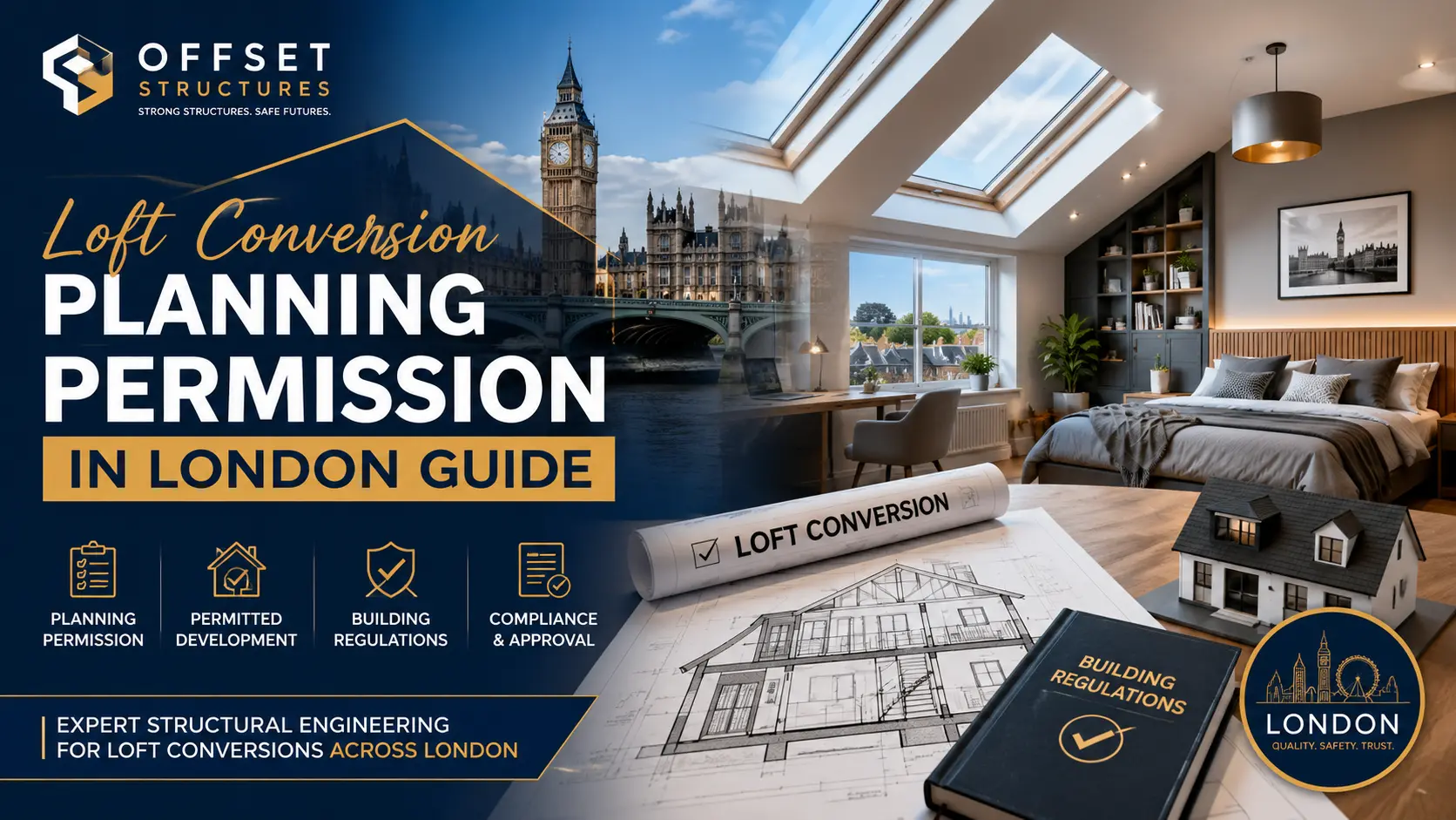 Loft conversion planning permission in London guide showing planning permission, permitted development, building regulations, and compliance requirements for London homeowners.