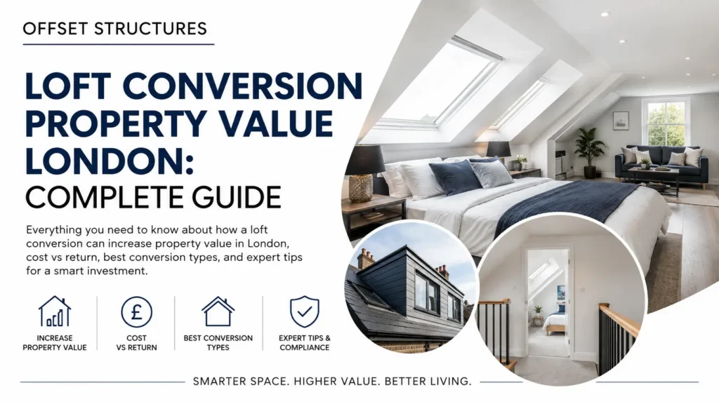 Loft Conversion Property Value London: Complete Guide showing how a loft conversion can increase home value with different conversion types and ROI insights.